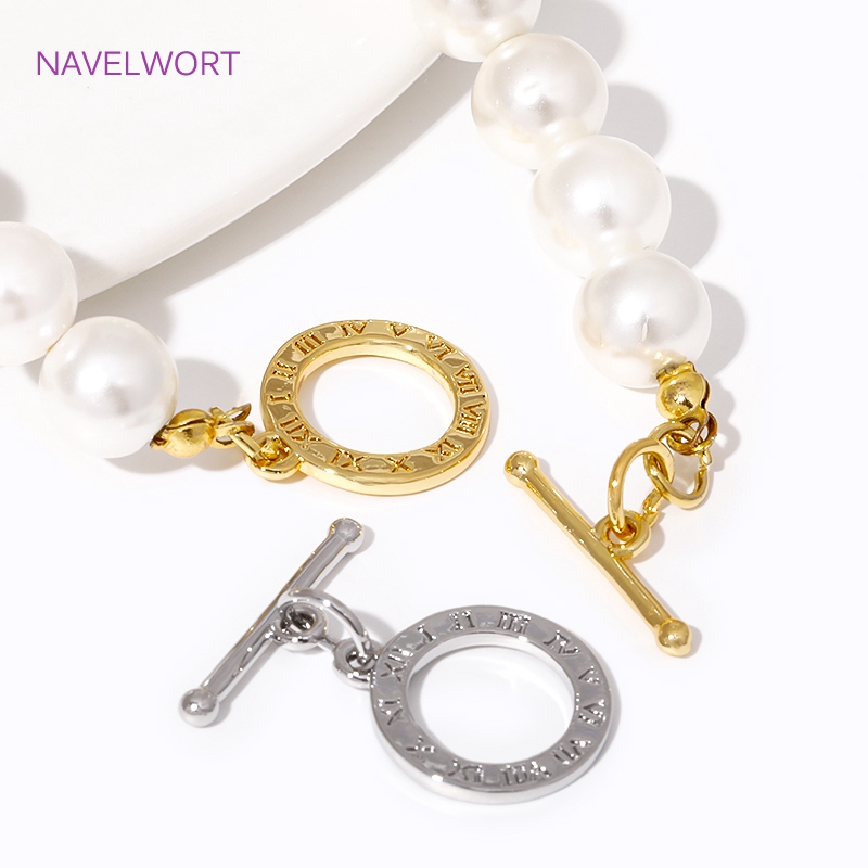18K Gold Plated Round OT Clasp - Toggle Clasp Gold recension och pris