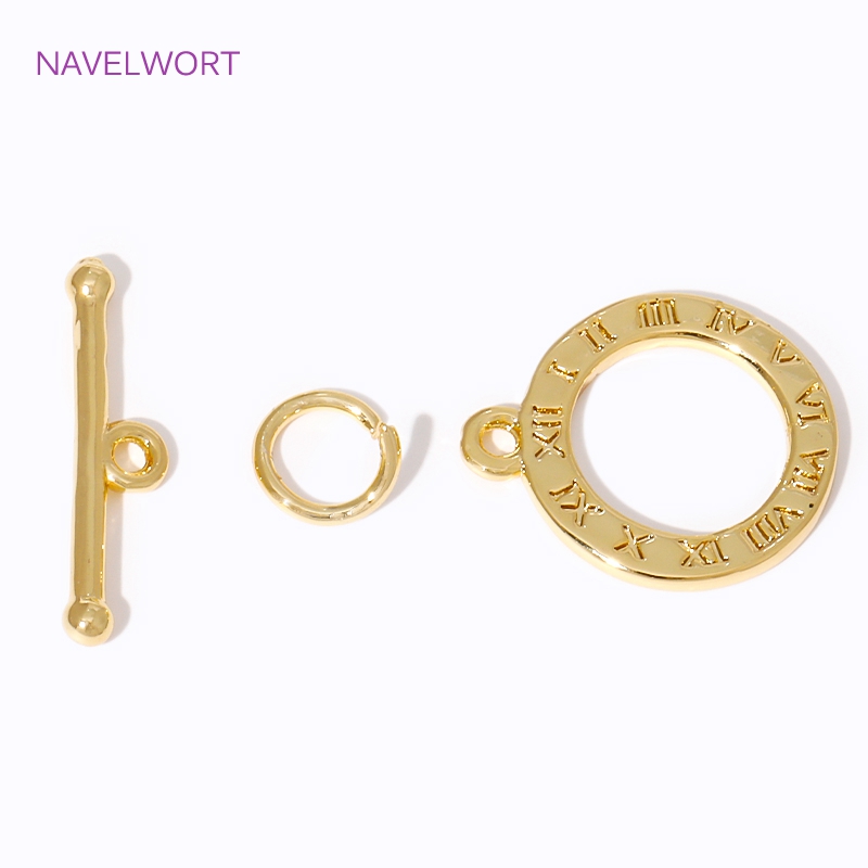 18K Gold Plated Round OT Clasp - Toggle Clasp Gold recension och pris