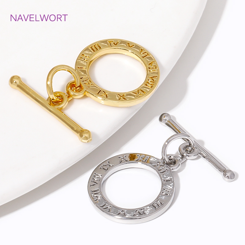 18K Gold Plated Round OT Clasp - Toggle Clasp Gold recension och pris