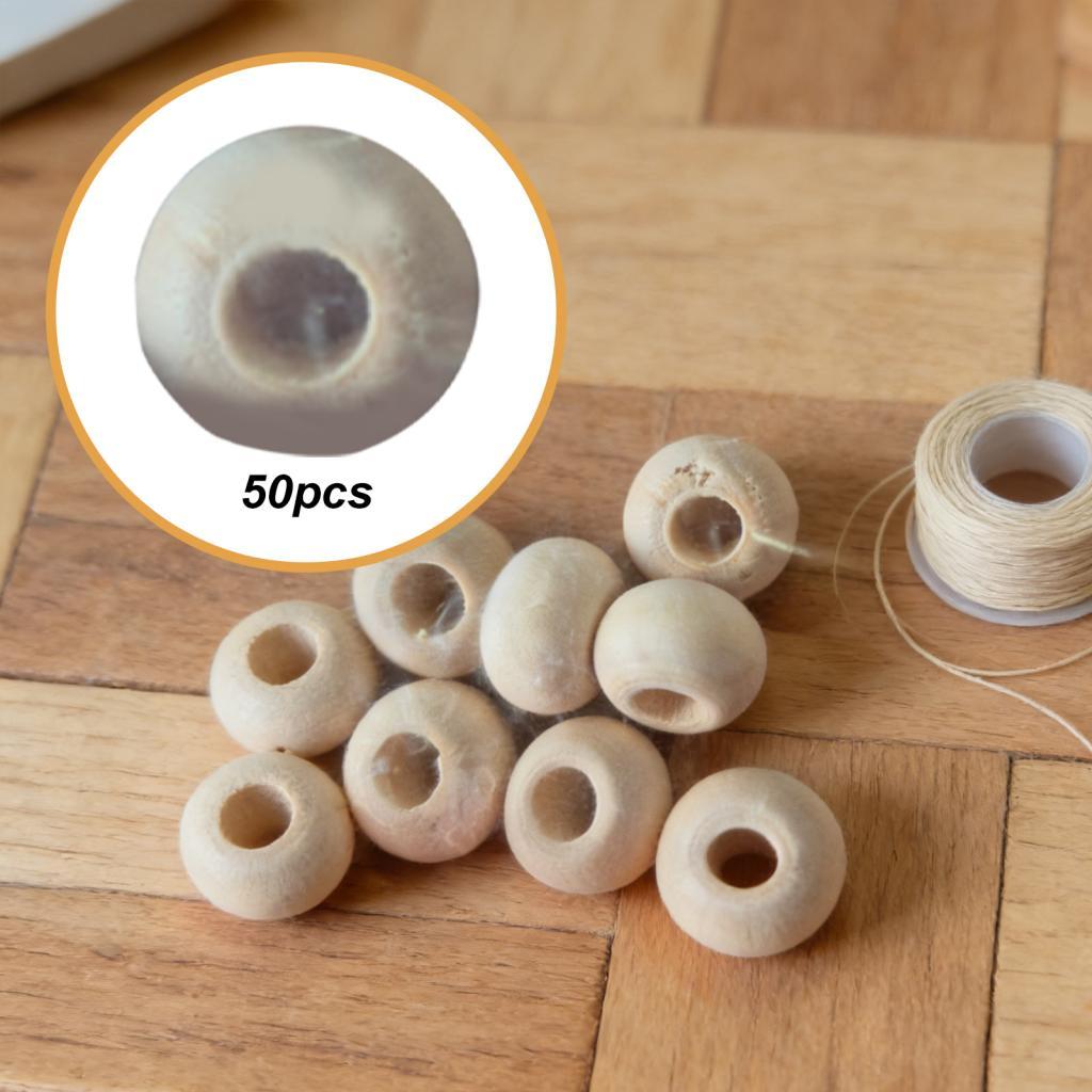 Natural Wooden Loose Beads Wel - Jewelry Making The Well recension och pris