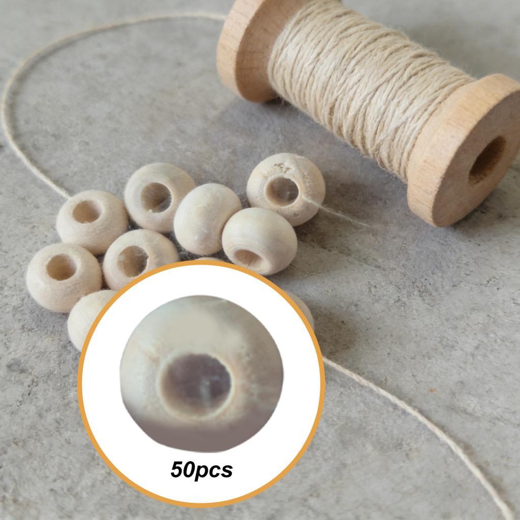 Natural Wooden Loose Beads Wel - Jewelry Making The Well recension och pris