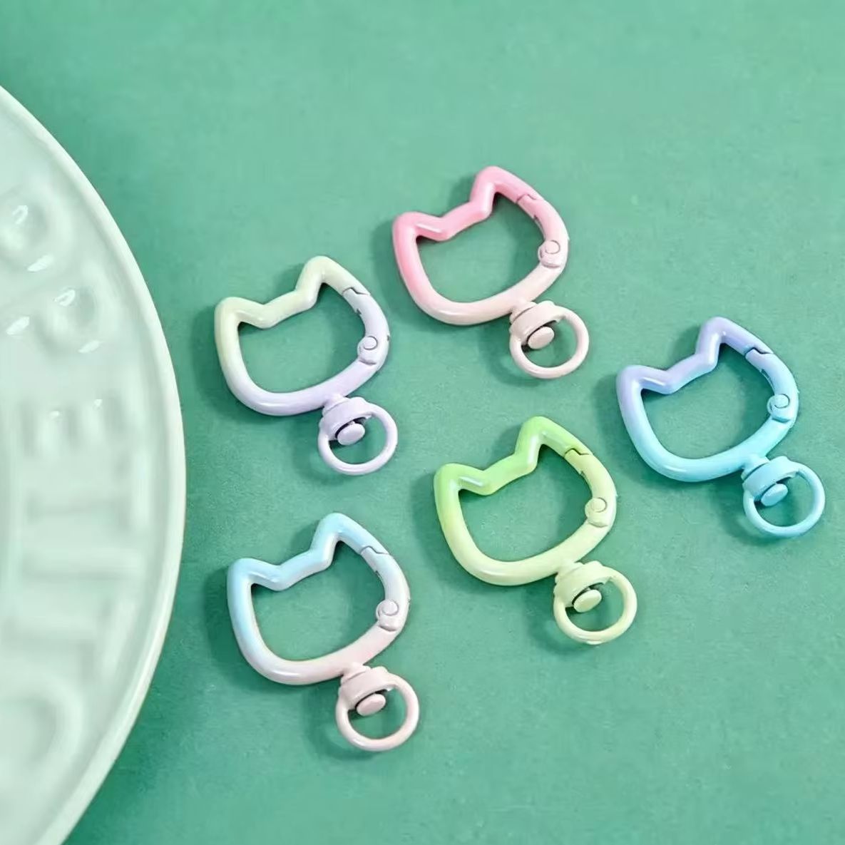 5-10PCS Gradient Cute Cat Clas - Jewelry Making Metal Supplies recension och pris